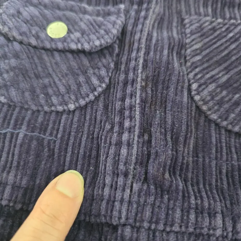 Vintage Oshkosh Bgosh Kids Purple Corduroy Overall Size 5 Made in Honduras